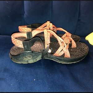Orange Chacos Size 8